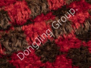 8HW0119-Brown and red brushed rabbit hair