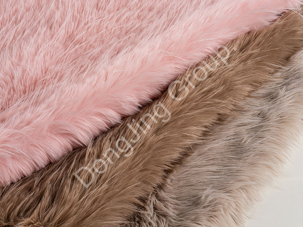 Yellow Brown Raccoon Dog Style Faux Fur Fabric: A safe choice for pet allergy sufferers